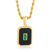 Square Rose Pendant Necklace Fashion Stainless – Jewelry Gift Ideas — 5
