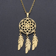 Openwork Dream Catcher Tassel Feather Pendant – Jewelry Gift Ideas — 1