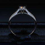 Silver Simple Women's Ring Wedding Moissanite – Gifts for Her — 5