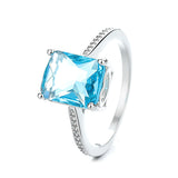 Rectangular Navy Blue Ring Women's Fashion Simple – Stylish Gifts — 5