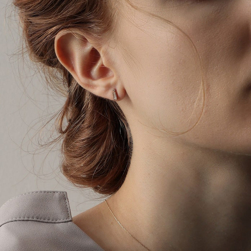Limited Luxury Light Earrings Women T Square White – Gifts for Her — 1