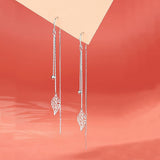 S925 Sterling Silver Leaf Earline Girl – Gifts for Kids — 4