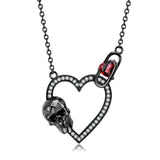 Silver Plated Black Gold Inlaid Zirconium Skull – Jewelry Gift Ideas — 4