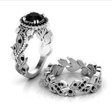 Ornament Rose Gold Floral Leaf Set With Zirconium – Unique Gift Ideas — 1