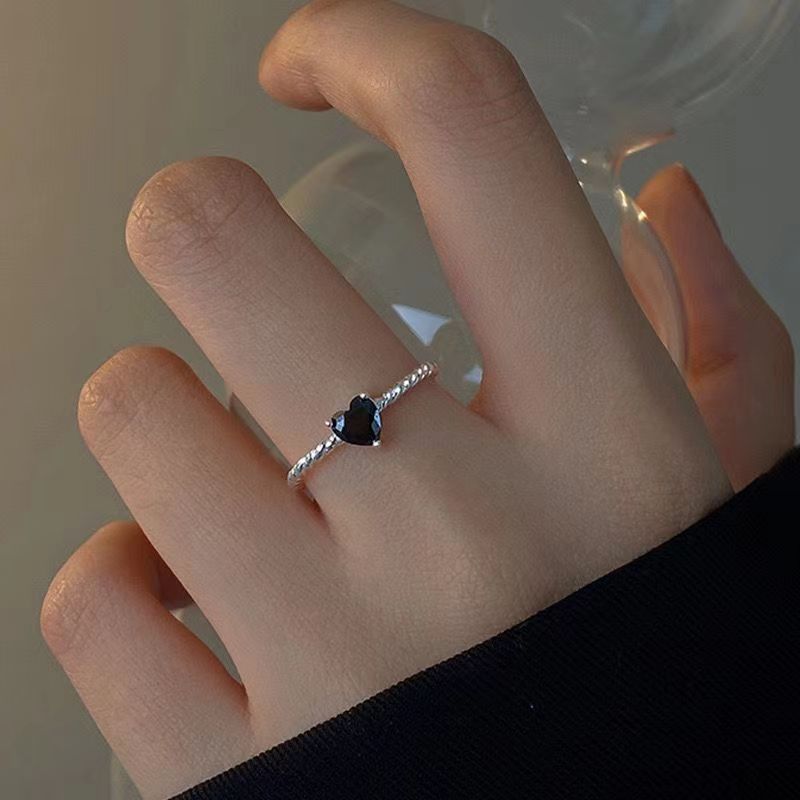 Sweet Cool Style Black Zircon XINGX Ring For Women – Gifts for Her — 1