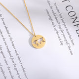 Geometric Round Stainless Steel Minimalist World – Jewelry Gift Ideas — 4