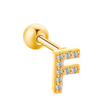 Inlaid Zircon 26 English Letters Ear Bone Stud – Meaningful Gifts — 18