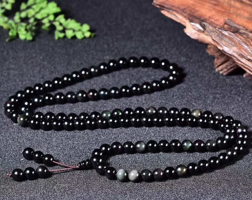 Natural Rainbow Eye Obsidian Beads Multi-Circle – Jewelry Gift Ideas — 1