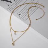 Simple All-match Copper Inlaid Zircon Two-layer – Jewelry Gift Ideas — 9