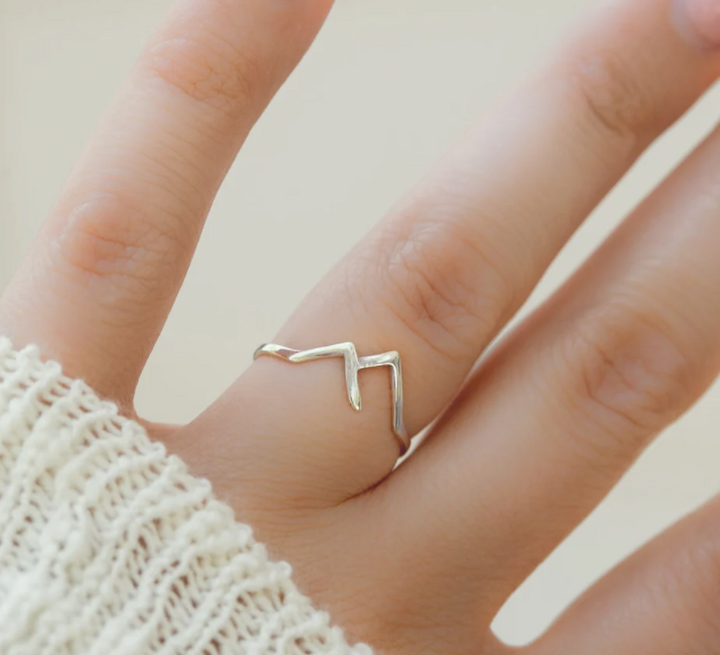 Mountain-shaped Copper Creative Custom Ladies Ring – Birthday Gifts — 1
