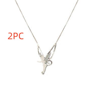 Diamond Angel Wings Necklace Charm Fashion – Jewelry Gift Ideas — 10
