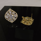Women's Airy Diamond-shaped Earrings With Zirconia – Gifts for Her — 3
