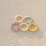 Resin Candy Colored Semi Transparent Circular Ring – Meaningful Gifts — 2