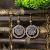 Style Tassel Earrings Female Leaf Circle Metal Leather – Stylish Gifts — 4