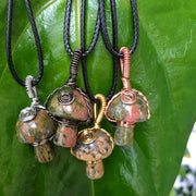 Natural Crystal Mushroom Pendant Necklace – Jewelry Gift Ideas — 14