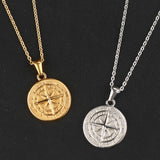 Ins Style Titanium Steel Compass Pendant Necklace – Jewelry Gift Ideas — 5