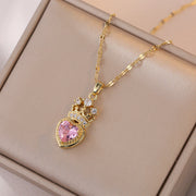 Loving Heart Zircon New Pendant Elegant Gem – Jewelry Gift Ideas — 5