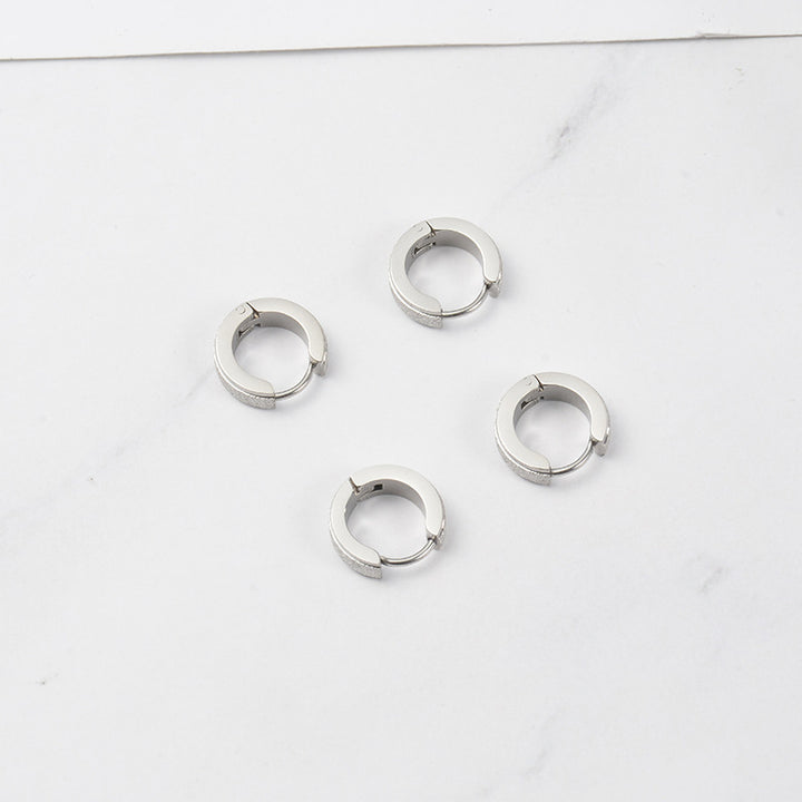 Trendy Fashion Double Sided Earrings Pressed Sand – Stylish Gifts — 1