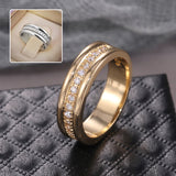 Simple Golden Sliver Rhinestones Ring Copper – Jewelry Gift Ideas — 1