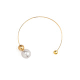 Asymmetric Geometry Pearl Round Beads Collar – Holiday Gift Ideas — 4