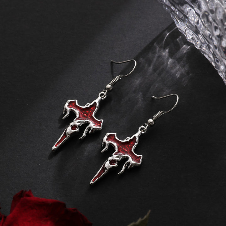 Locked Heart Lava Heart Dark Earrings – Unique Gift Ideas — 1
