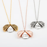 Sunflower Double Lettering Necklace – Jewelry Gift Ideas — 1