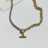 Women's Retro Two-tone Twist Chain Necklace – Jewelry Gift Ideas — 8