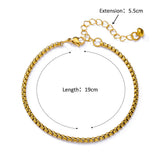 Anklet Figaro Blade 18K Stainless Steel – Stylish Gifts — 10