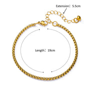 Anklet Figaro Blade 18K Stainless Steel – Stylish Gifts — 10