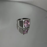 Multi Color Optional Pink Zircon Heavy Duty Ring – Gift Ideas — 3