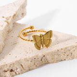 Ring 18K Gold Plated Stainless Steel Opening – Unique Gift Ideas — 5