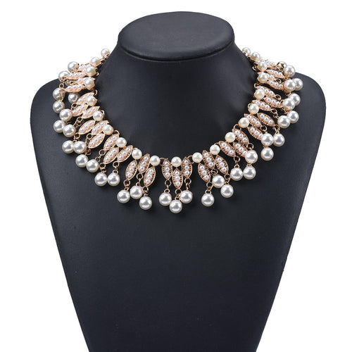 Alloy Exaggerated Pearl Tassel Necklace – Jewelry Gift Ideas — 1