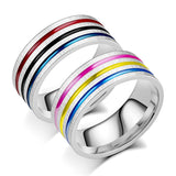 Titanium Steel Ring Rainbow Drops Of Oil – Thoughtful Gifts — 2