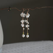 Cheongsam Earrings Acetate Flower Tassel Earrings – Stylish Gifts — 10