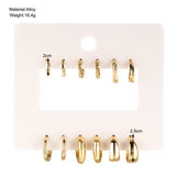 Creative Fashionable Golden Twist Earrings Suit – Thoughtful Gifts — 10