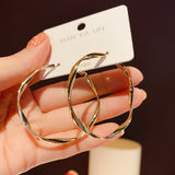 Women's Full Diamond Geometric Circle Earrings – Gifts for Her — 4