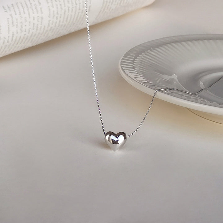 S925 Sterling Silver Loving Heart Necklace Female – Jewelry Gift Ideas — 1
