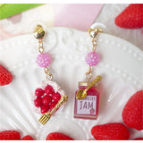 Creative Miniature Food Play Asymmetrical Silver Earrings – Gift Ideas — 4