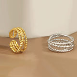 Women's Braided Winding Multi-layer Cross Ring – Gifts for Her — 3