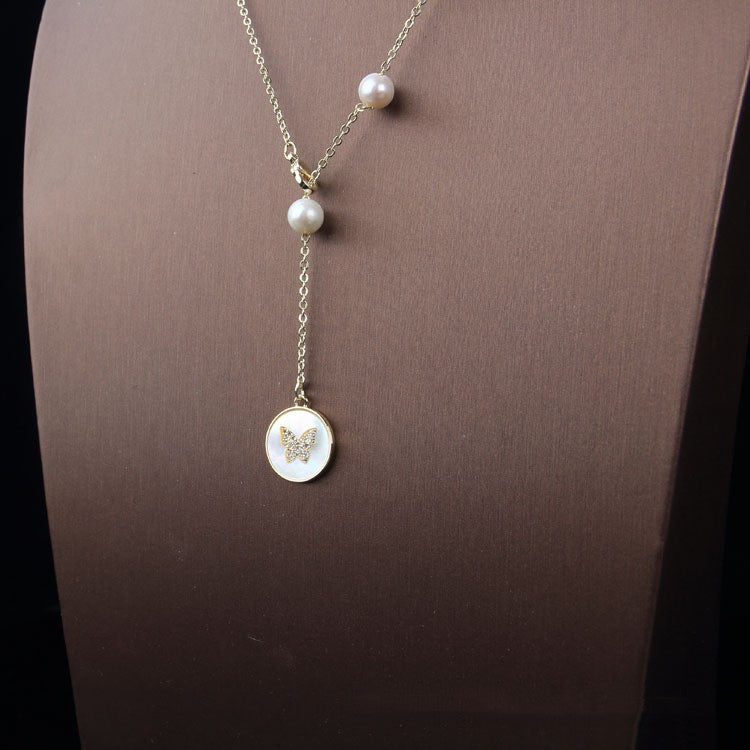 Freshwater Pearl Pendant Necklace S925 Imprint – Jewelry Gift Ideas — 1