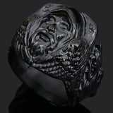 Quake Wolf Head Ring Men's Vintage Rune Titanium Steel – Gifts for Him — 2