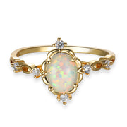 Natural Stone Semi-Precious Blue Moonstone Ring – Birthday Gifts — 1