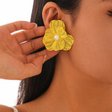 Sweet And Simple Ginkgo Leaf Flower Large Earrings – Thoughtful Gifts — 9