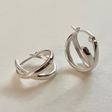 Sterling Silver Simple Knotted Earrings Statement – Thoughtful Gifts — 3