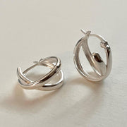 Sterling Silver Simple Knotted Earrings Statement – Thoughtful Gifts — 3