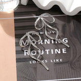 Personalized Simple Metal Bow Earrings – Practical Gifts — 3