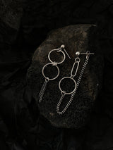 Asymmetric Geometric Ring Chain Earrings – Holiday Gift Ideas — 5