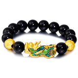 Gold Bead Bracelet Six-character Mantra Agate – Jewelry Gift Ideas — 3