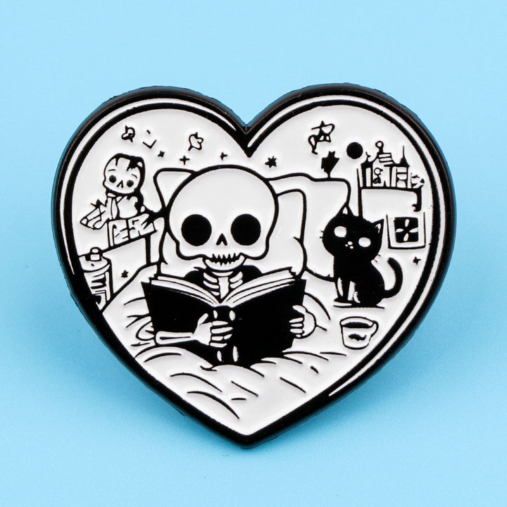 Skull Nerd Brooch Cartoon Badge Creative – Jewelry Gift Ideas — 1