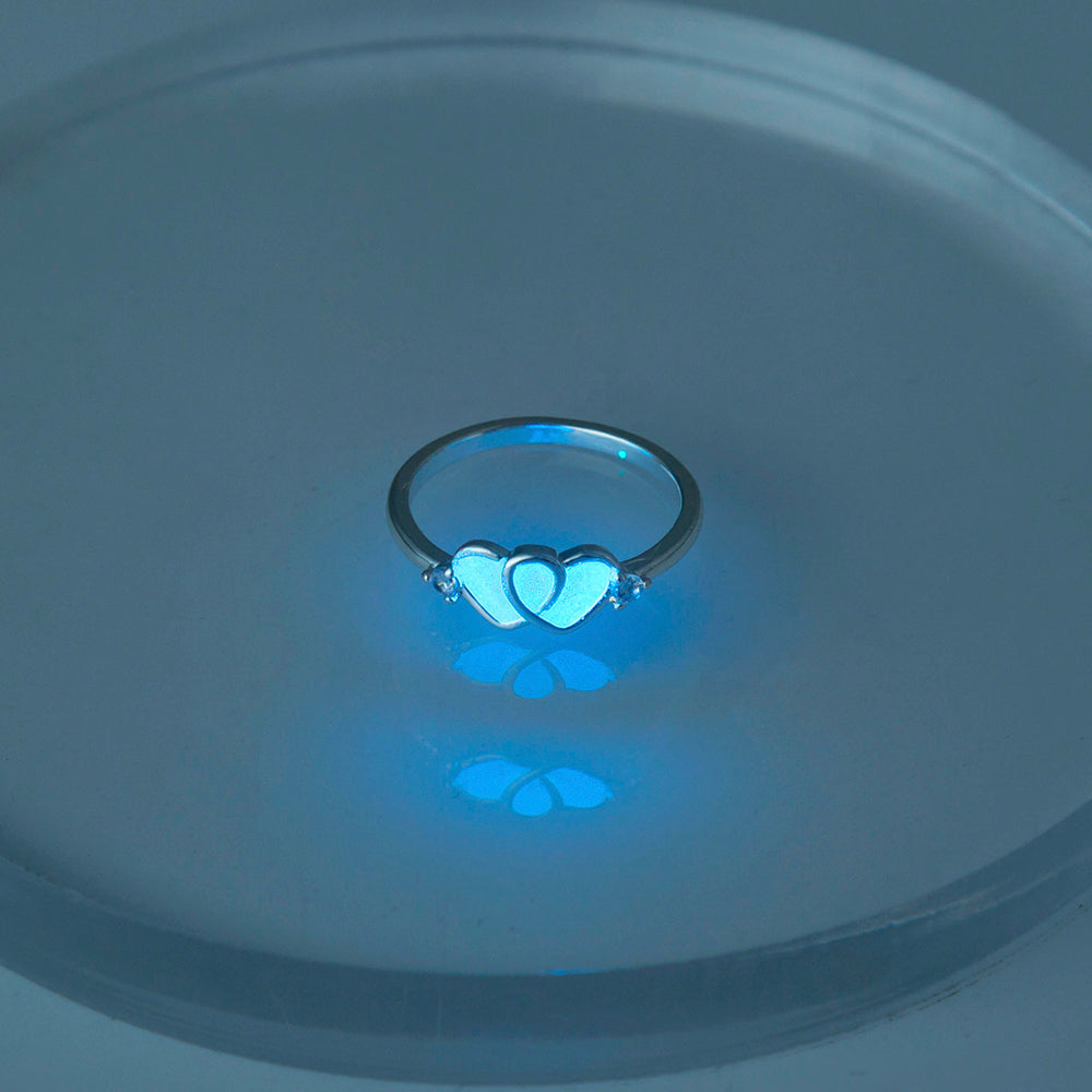 Lovers Hearts Glow-in-the-dark Rings – Unique Gift Ideas — 1